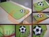 Embroidery football plain dyed promotion fleece blanket