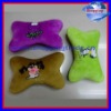 Embroidery logo bone shaped neck pillow