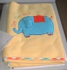 Embroidery polar fleece baby blanket