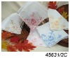 Embroidery pure linen ladies handkerchief