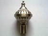 European silver color decor iron curtain rod finial