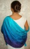 Exotic & Classic Blue Silk Jacquard Shawls