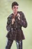 Exotic mink fur coat