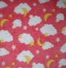 FLOWER PRINT FLEECE FABRIC