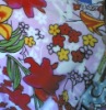 FLOWER PRINT FLEECE FABRIC