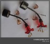 FTF2029 acrylic flower iron curtain finials