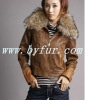 FY-ML002 Real Raccoon fur collar,Authentic raccoon fur collar wool, fur shawl collar size, square collar,