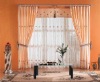 Fabric and sheer embroidery curtains