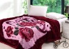 Faddish plush mink jacquard 100% polyester blanket