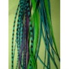 Fairy Dust 4 Feather Hair Extension Kit: Grizzly Turquoise, solid Turquoise, purple, apple green