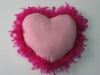 Fancy Heart Feather Cushion