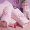 Fancy Pink Embroidery Dobby Towel