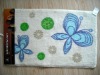 Fancy acrylic printed butterfly bath mat