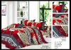 Fashion 4 pcs printed bed sheet sets