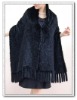 Fashion Mink Fur Knitted Ladies Shawl