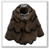 Fashion Mink Fur Knitted Ladies Shawl with flouncing !!!
