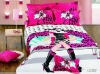 Fashion girl reactive print cotton bed sheet