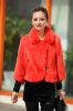 Fashionable Demark mink fur coat 1248(Watermelon Red)