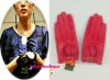 Fashionable Lady drive Short Leather GLoves 100% Authentic(Red)