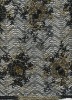 Fashionable embroidery fabric on mesh with beads for dress