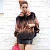 Fashionable mink coat with excessive color