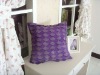 Faux Suede handmade purple cushion