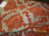 Flock-Printed Silk Fabric