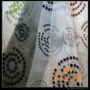 Flocked organza curtain fabric