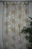 Flocked organza curtains