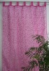 Flocked organza curtains