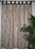 Flocked organza curtains