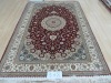 Floral silk carpet +300lines 5X8 foot +pure silk carpet+ high quality at low price