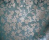Florial flocked polyester satin fabric for mattress/caushion