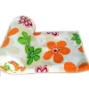 Flower Design Coral Fleece Velvet Fabric Blankets
