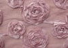 Flower Dribbling embroidery fabric on mesh for lady's dress
