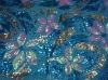 Flower Sequin Fabric embroidery design for dress