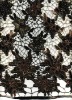 Flower embroidery fabric with beads for garment