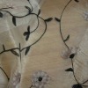 Flower embroidery voile/100% polyester curtain fabric
