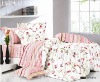 Flower style! 100% cotton pigment printed bedding set