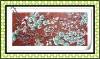 Flowers embroidery fabric for evening dress and wedding with handwork