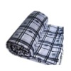 Fluffy Plaid Fabric Double Side Velvet Blanket