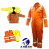 Fluorescent FR workwear with reflective tape