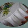 For coffee, waterproof effect  is very good round tablecloth, exports to Brazil