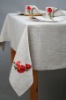 French Vintage Linen Embroidery table cloth table cover set