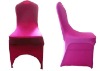 Fuchsia Lycra Chair Cover In Arch Style (thick Material)