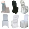 Gathered spandex chair covers and shirred lycra chair cover, stretch chair covers