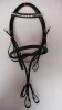 Genuine Leather Horse Bitless Bridle Brown with Leather Reins
