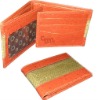 Genuine Leather with Salmon Skin Wallet