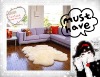 Genuine sheepskin carpet--natural white