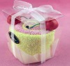 Gift Box Detail Coffee Color Cake Towel Xmas Party Favor Ornament